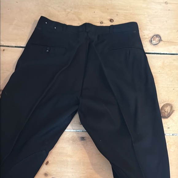 Black Dress Pants with Structured Fabric and Straight Leg Design - Picture 10 of 10